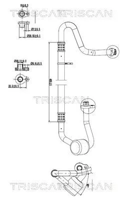 Hoge-/lagedrukleiding, airconditioning TRISCAN 9010 16045)