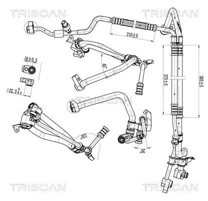 Hoge-/lagedrukleiding, airconditioning TRISCAN 9010 16058)