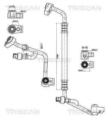 Hoge-/lagedrukleiding, airconditioning TRISCAN 9010 16059)