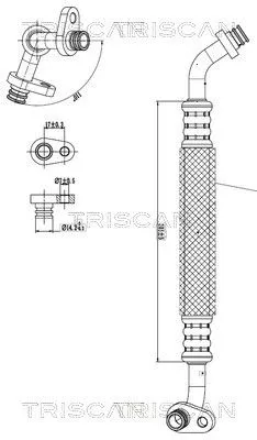 Hoge-/lagedrukleiding, airconditioning TRISCAN 9010 28023)