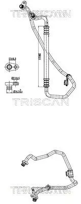 Hoge-/lagedrukleiding, airconditioning TRISCAN 9010 28073)