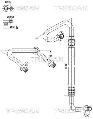 Hoge-/lagedrukleiding, airconditioning TRISCAN 9010 28074)