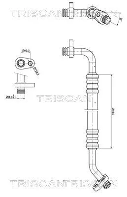 Hoge-/lagedrukleiding, airconditioning TRISCAN 9010 28096)