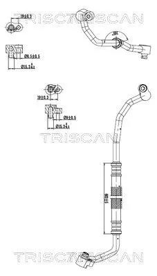 Hoge-/lagedrukleiding, airconditioning TRISCAN 9010 29024)