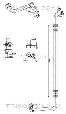 Hoge-/lagedrukleiding, airconditioning TRISCAN 9010 29026)