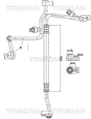 Hoge-/lagedrukleiding, airconditioning TRISCAN 9010 16020)