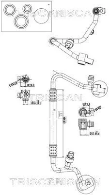 Hoge-/lagedrukleiding, airconditioning TRISCAN 9010 16029)