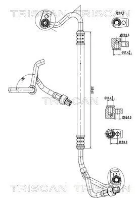 Hoge-/lagedrukleiding, airconditioning TRISCAN 9010 16041)