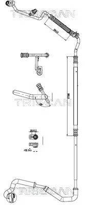 Hoge-/lagedrukleiding, airconditioning TRISCAN 9010 16044)