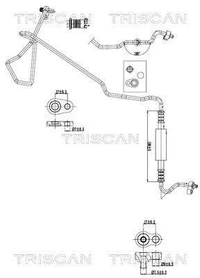 Hoge-/lagedrukleiding, airconditioning TRISCAN 9010 16065)