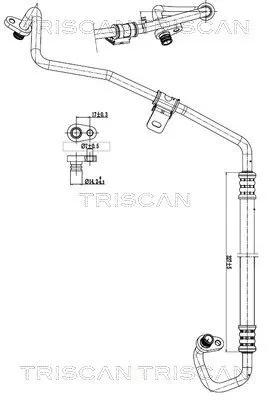 Hoge-/lagedrukleiding, airconditioning TRISCAN 9010 28021)