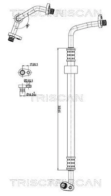 Hoge-/lagedrukleiding, airconditioning TRISCAN 9010 28102)