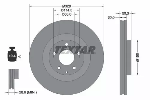 Remschijf TEXTAR 92352303)