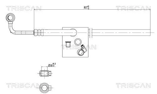 Hydraulische slang, stuurinrichting TRISCAN 8516 29068)