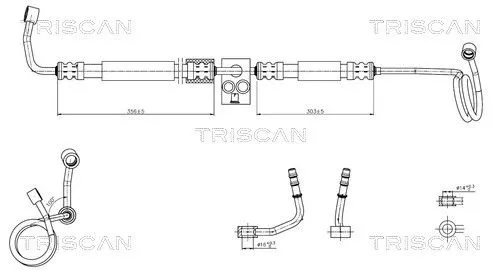 Hydraulische slang, stuurinrichting TRISCAN 8516 29086)