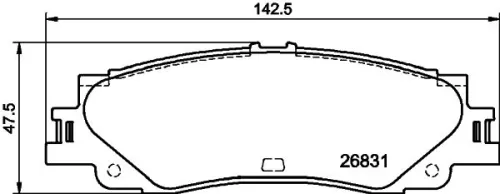 Remblokkenset, schijfrem TEXTAR 2683101)