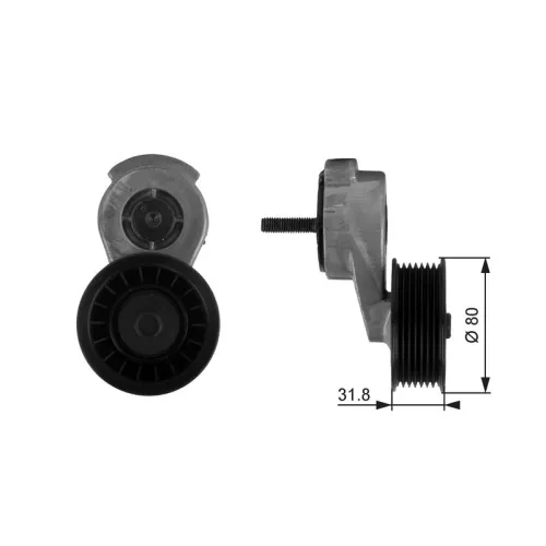 Riemspanner, V-geribbelde riem GATES T38116)