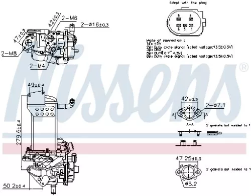 EGR-module NISSENS 98358)