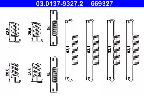 Accessoirekit, parkeerremblokken ATE 03.0137-9327.2)