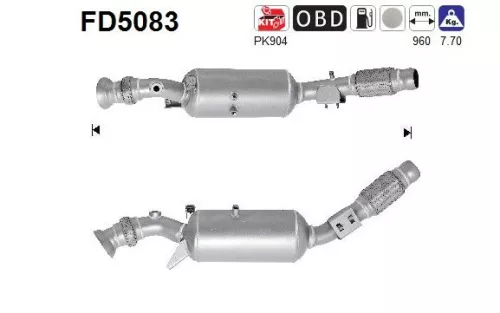Roet-/deeltjesfilter, uitlaatsysteem AS FD5083)