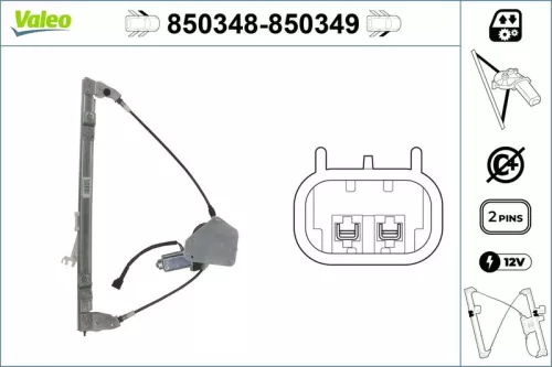 Raammechanisme VALEO 850348)