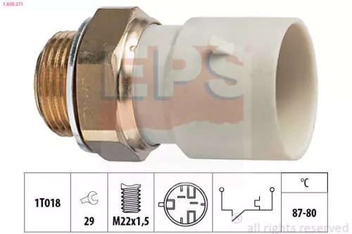 Temperatuurschakelaar, radiatorventilator EPS 1.850.271)