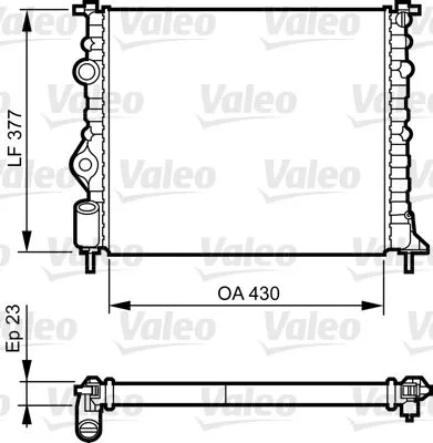 Radiator, motorkoeling VALEO 731378)