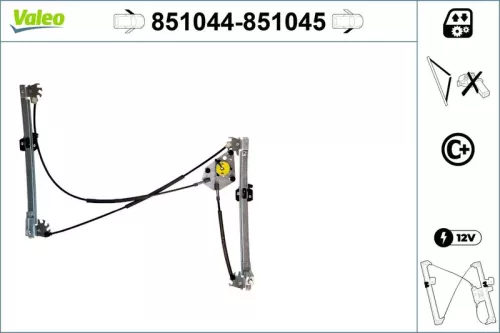 Raammechanisme VALEO 851044)