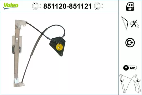 Raammechanisme VALEO 851120)