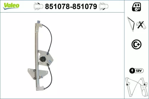 Raammechanisme VALEO 851078)