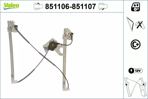 Raammechanisme VALEO 851106)