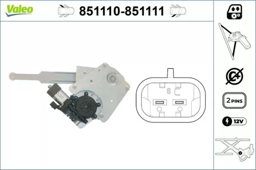 Raammechanisme VALEO 851110)