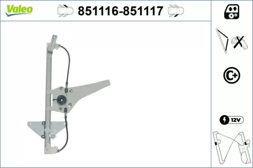 Raammechanisme VALEO 851116)