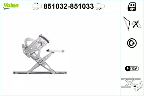 Raammechanisme VALEO 851032)