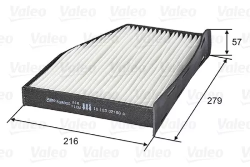 Filter, cabinelucht VALEO 698800)