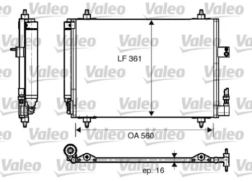 Condensor, airconditioning VALEO 817824)