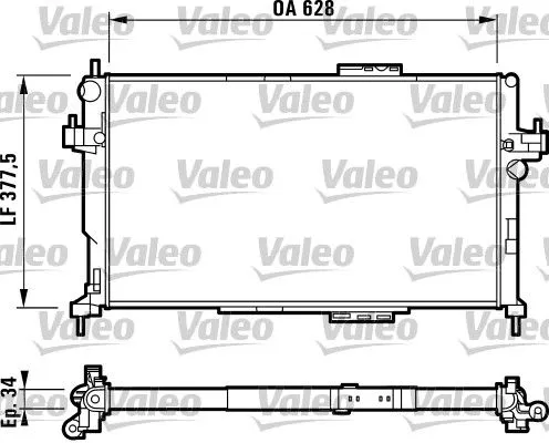 Radiator, motorkoeling VALEO 732824)