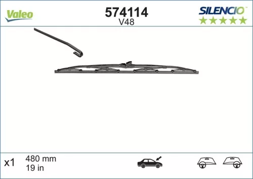 Wiper Blade VALEO 574114)