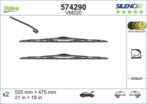 Wiper Blade VALEO 574290)