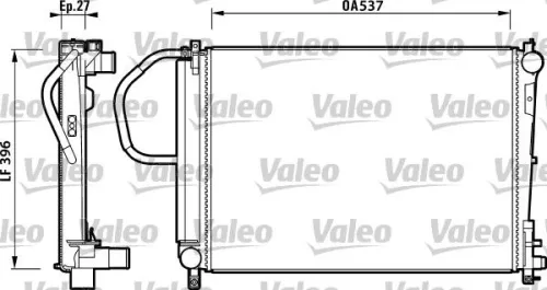 Radiator, motorkoeling VALEO 732883)