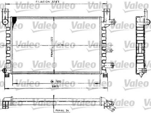 Radiator, motorkoeling VALEO 730483)
