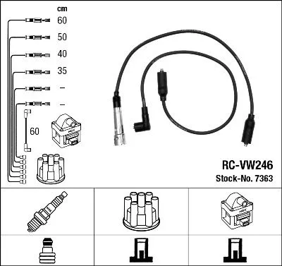 Ignition Cable Kit NGK 7363)