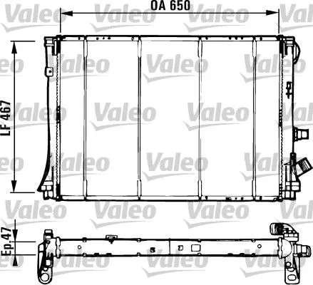 Radiator, motorkoeling VALEO 731529)