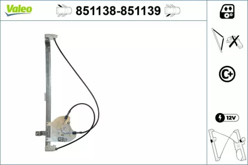 Raammechanisme VALEO 851138)