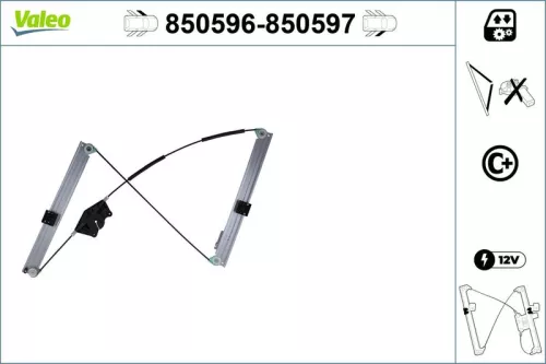 Raammechanisme VALEO 850596)