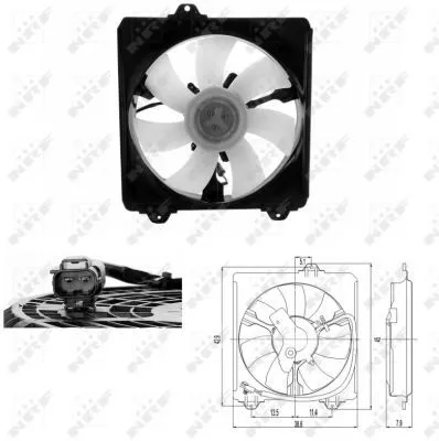 Ventilator, motorkoeling NRF 47695)