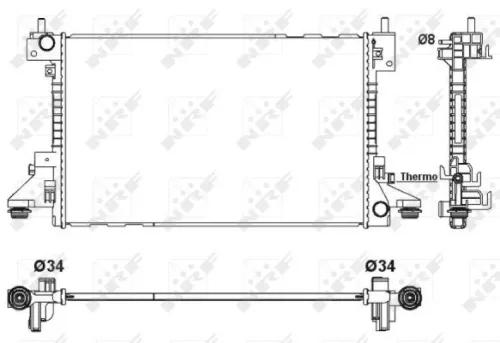 Radiator, motorkoeling NRF 53160)
