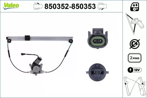 Raammechanisme VALEO 850352)