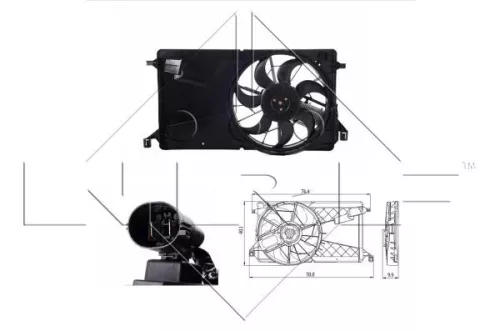 Ventilator, motorkoeling NRF 47291)