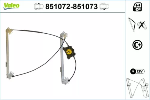 Raammechanisme VALEO 851072)